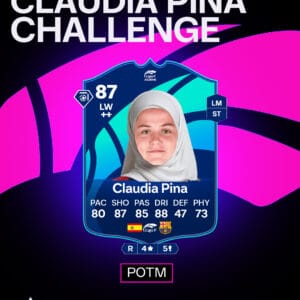 Prinssfut card challengs POTM La Liga Claudia Pinas