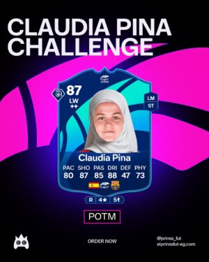 Prinssfut card challengs POTM La Liga Claudia Pinas