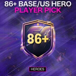 Prinssfut card challengs sbc max 86+ Base US Hero