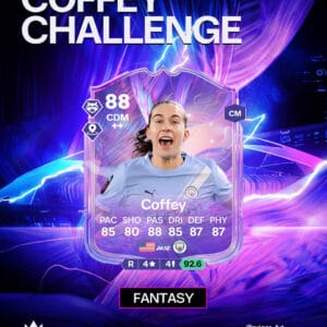 Prinssfut card challengs Fantasy Coffey